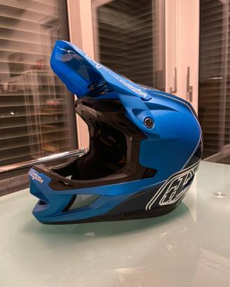 TROY LEE D4 COMPOSITE RACE HELMET-SHADOW/BLUE -  L