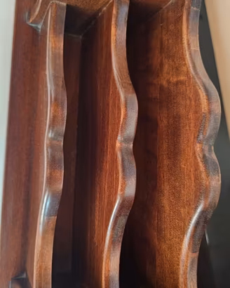 Portalettere da scrivania in legno 
