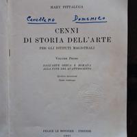 VECCHI LIBRI SCOLASTICI DI STORIA DELL’ARTE 