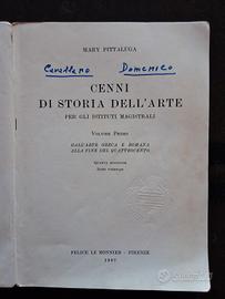 VECCHI LIBRI SCOLASTICI DI STORIA DELL’ARTE 
