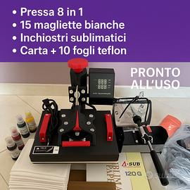 Pressa a caldo 8 in 1 + accessori (TRATTABILE)