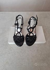 Sandali Glitter nero numero 36