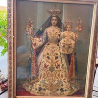 QUADRO  MADONNA CON BAMBINO EPOCA FINE 1800 