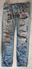 jeans polo customizati da j.r. 