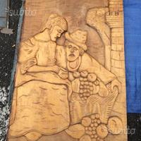 Quadro legno intagliato vintage