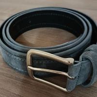 Cinta in vera pelle colore grigio