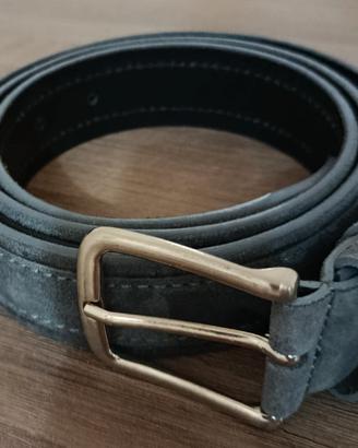 Cinta in vera pelle colore grigio