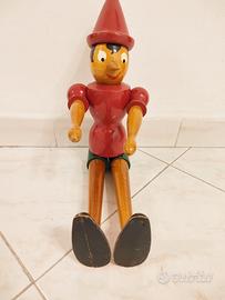 Burattino in legno pinocchio 53cm