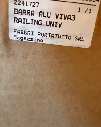 Barre portatutto in alluminio