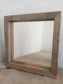 Specchio rustico minimale quadrato