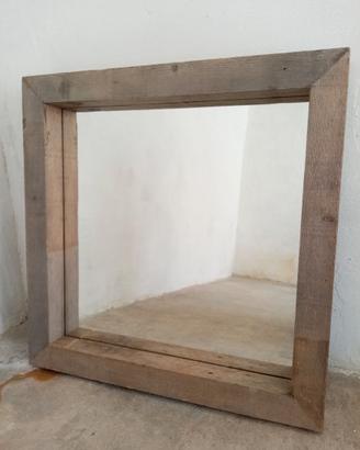 Specchio rustico minimale quadrato