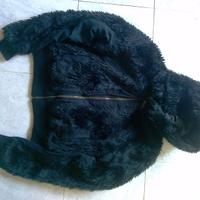 Giacca nera peluche