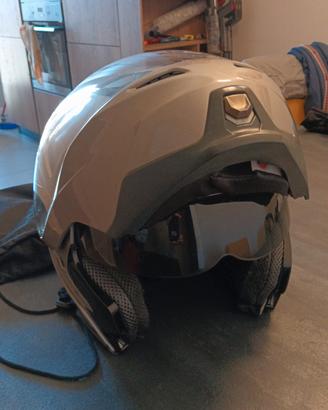 casco moto modulare con visiera sole