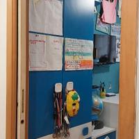 Armadio angolare, armadio con ante e cassetti e sc