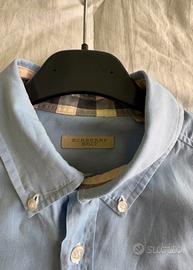 Burberry Camicia Azzurro Uomo Taglia S