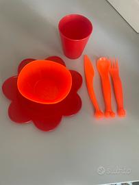 Ikea set stoviglie plastica multicolore