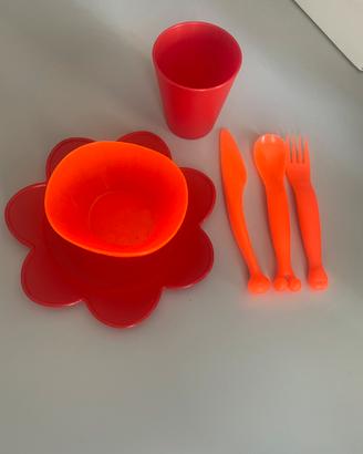 Ikea set stoviglie plastica multicolore