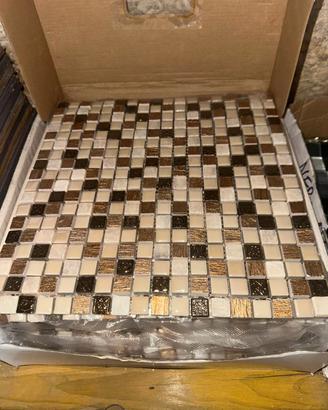 Mini-Tessere Luxury Bronze, Oro e Glitter su rete