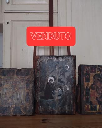 Icona su legno antico