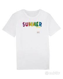 Maglietta XS S M L XL nuova 100% cotone bio fresca