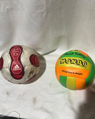 2 palloni sportivi (Calcio Adidas + Beach Volley)
