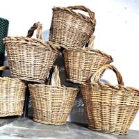 Cestini vimini artigianali varie misure vintage