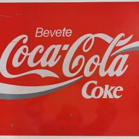 COCA COLA INSEGNA TABELLA LAMIERINO ORIGINALE '90