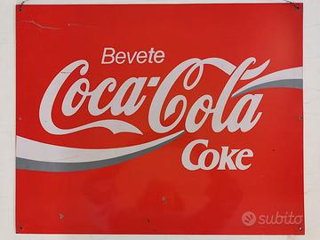 COCA COLA INSEGNA TABELLA LAMIERINO ORIGINALE '90