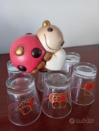 Thun bicchierini caffè o liquore coccinella 