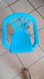 Sedia plastica blu