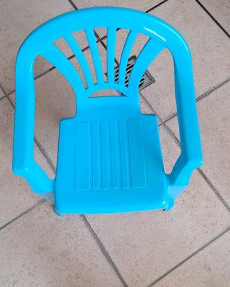 Sedia plastica blu