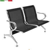 Sedie da attesa in acciaio colore nero 2 posti