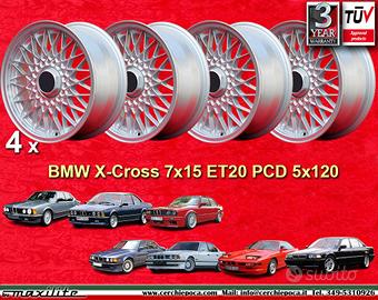 4 pz. cerchi BMW BBS x spoke 7x15 ET20 M3 E30 5 E1