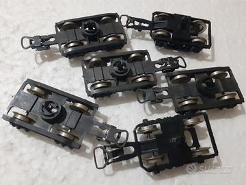 lotto carrelli ruote in ferro modellismo ferroviar