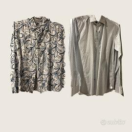 Lotto 2 camicie uomo lino e cotone taglia S / 40