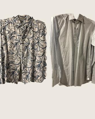 Lotto 2 camicie uomo lino e cotone taglia S / 40