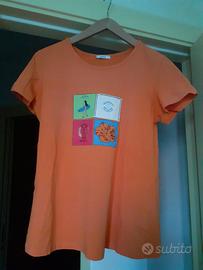 T-shirt arancione Persona taglia S