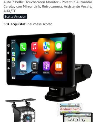 Schermo per auto Car play wireless 7 pollici