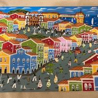 Quadretti olio su tela Brasiliani