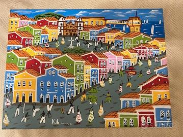 Quadretti olio su tela Brasiliani