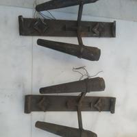 Coppia grandi appliques antiche ferro battuto rari