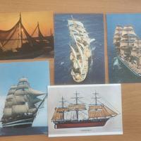 13 cartoline navi moderne e velieri