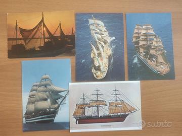 13 cartoline navi moderne e velieri