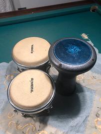 Bongo set + aliminum doumbek
