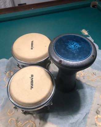 Bongo set + aliminum doumbek