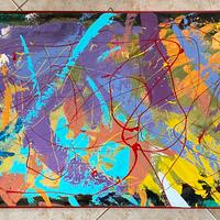 D quadro colorato pittura moderna