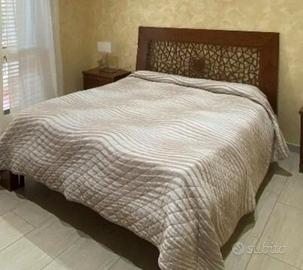 Letto bruno piombini Modigliani legno massello 