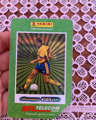 Scheda telefonica del calciatore Giuseppe Signori