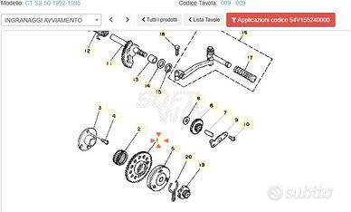 Ingranaggio avviamento Yamaha CT50S 54V155240000