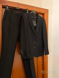 Massimo DUTTI tailleur gessato nero nuovo